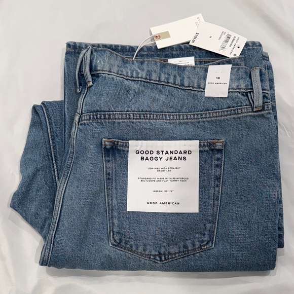 NWT Good American Good Standard Baggy Jeans 16 - Picture 2 of 12